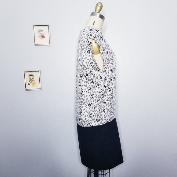 Theory silk animal print drop waist mini dress size 8 - Picture 2 of 6